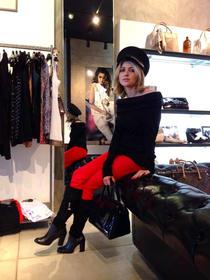 Meu look com vermelho!